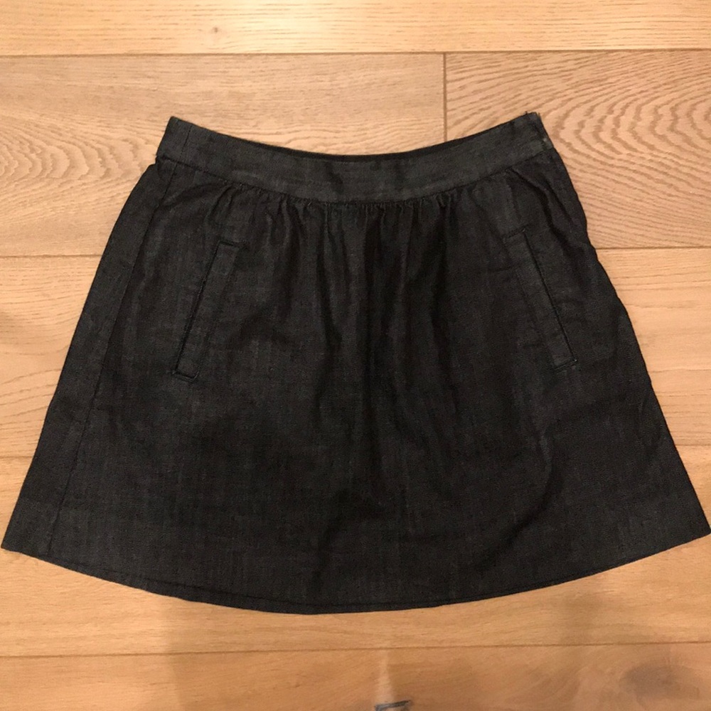 J CREW dark denim skirt